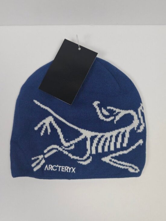 Arc'teryx Accessories - Arc'teryx Blue And White Bird Head Toque Skullcap Beanie